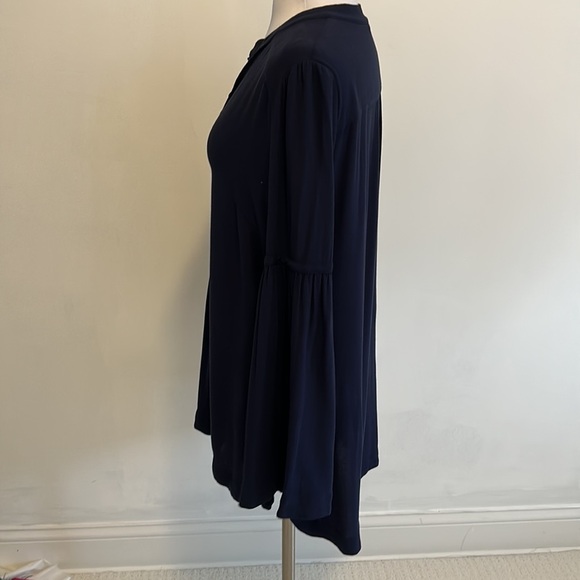 Free People Easy Girl Bell Sleeve Tunic Navy - Picture 5 of 10